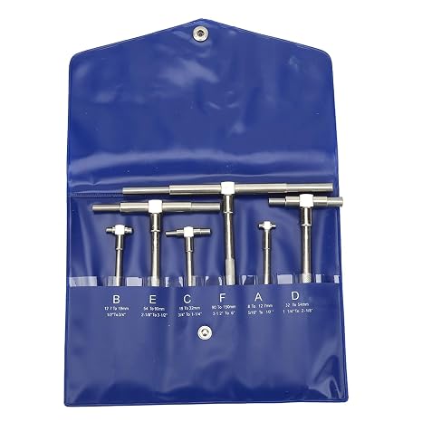 Artillery 6 Pcs Telescopic Gauge Set, Adjustable Inner Diameter 8-150 mm