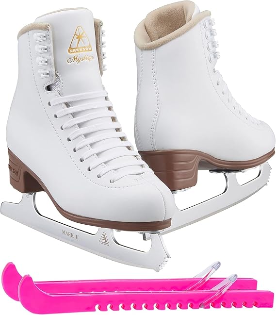 Jackson Ultima Mystique Figure Ice Skates for Women and Girls Bundle with Guardog Skate Guards