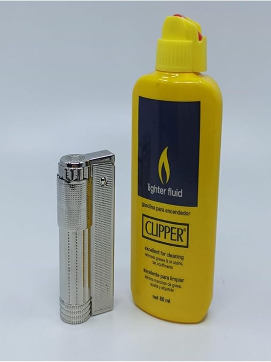 Clipper Muhtar Çakmağı Gümüş, Benzin ile Doldurulur, Rüzgar Korumalı