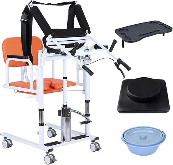 Hydraulic Electric Patient Lift Transfer Chair - Home Standing Aid for Safe and Easy Mobility Assistance