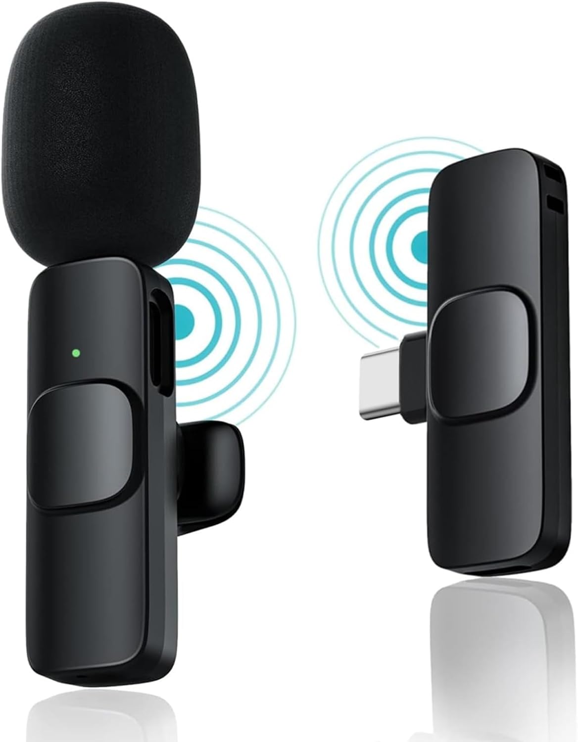 Wireless Lavalier Microphone for USB-C, Plug and Play Noise Reduction Auto Sync Lapel Mic for Recording YouTube, Facebook Live Stream, TikTok, Vloggers, InterviewNO APP or Bluetooth Needed