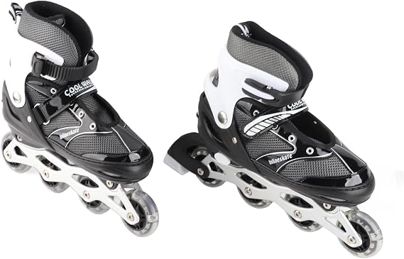 Ejoyous Inline Skates, Adjustable Unisex Fitness Skates with Triple Protection, Smooth Ride, Perfect for Kids and Adults, Sizes 33-42