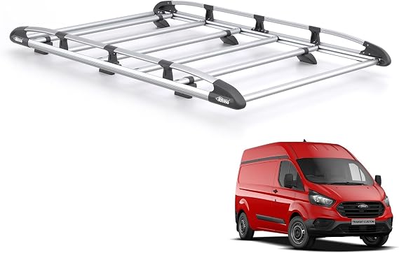 For Ford Transit Custom 2013-2023 Roof Rack Rhino KammRack with Rear Roller