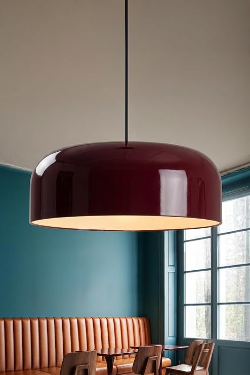 Marrien Marella Sarkıt Avize, Bohem Tavan Lambası ve Salon Mutfak Aydınlatması - Bordo - 30 cm - Modern Dekoratif Tavan Armatürü [Enerji Sınıfı A]