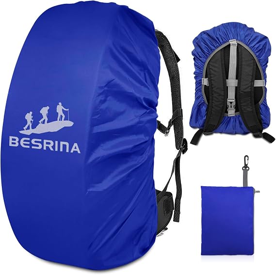 Backpack Rain Cover (15-90L),Upgraded Non-Slip Cross Buckle Strap & Reflective Waterproof Rucksack Cover for Hiking Camping Traveling Cycling