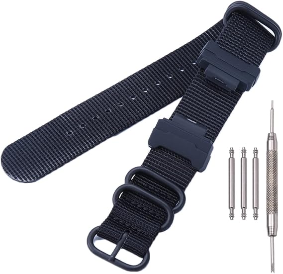 Conversion RAF Nylon Strap +Adapters Replacement for Casio 16mm series watch band