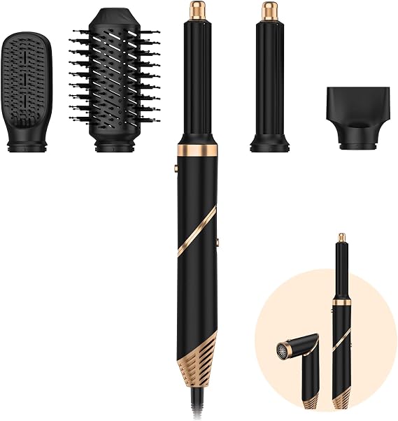 TANSHINE Foldable 5 in 1 Auto Wrap Hair Styler Brush