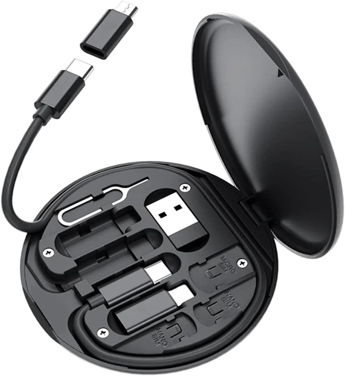 Buffer 60w Assisted Cable Box Travel Cable Set 5 in 1 USB Type-C Charging Cable Set