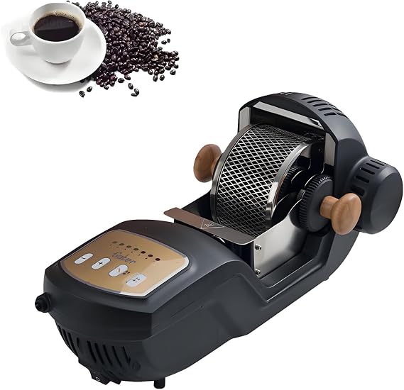Coffee Roaster Machine, Electric Hot Air Roaster for Even Roasting, 130-300g Capacity for Home & Commercial Use, 360 Degree Heating for Perfect Flavor