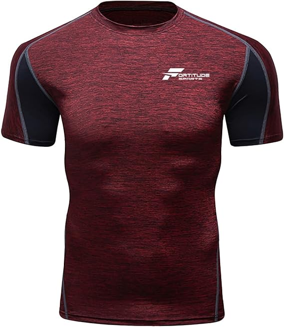 Compression T-Shirt | Base Layer for Fitness, Running, BJJ MMA Short Sleeve Rashguard Gym Shirt for Men | Short Sleeve Men's Gym T-Shirt Rash Guard