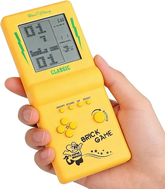 Retro Classic Block Game, Fast Press Handheld Puzzle Game Educational Handheld Porable Console Brick Games ElectronicLarge Screen Retro Brick Games for Friends Adult Presents（B）