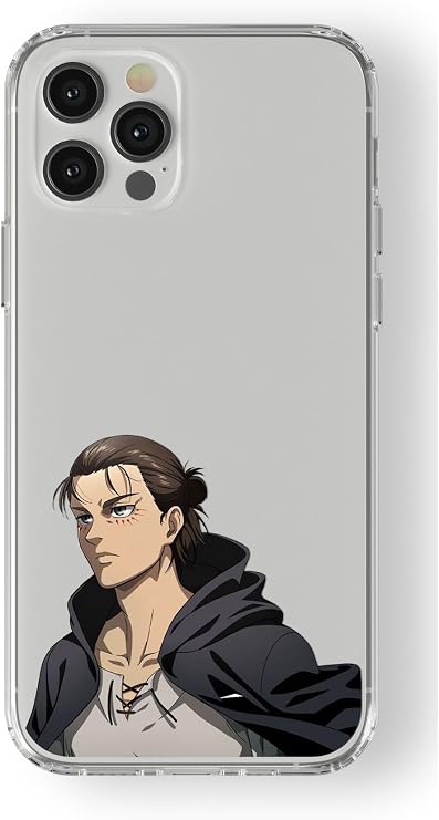 Multitronic Iphone 12 Pro ile Uyumlu Eren Yeager Tasarım Baskılı Şeffaf Kılıf