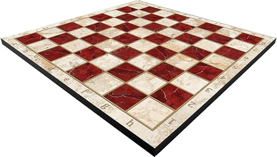 Satranç Tahtası Kırmızı Mermer Desenli - Chess Board