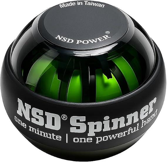 NSD Manual Thumb Wind Start Spinner Gyro Ball – Up to 15,000-18,000 RPM Premium & Durable Hand Strengthener and Wrist Exerciser for Grip Strength Training, Forearm Workout, and Pain Relief