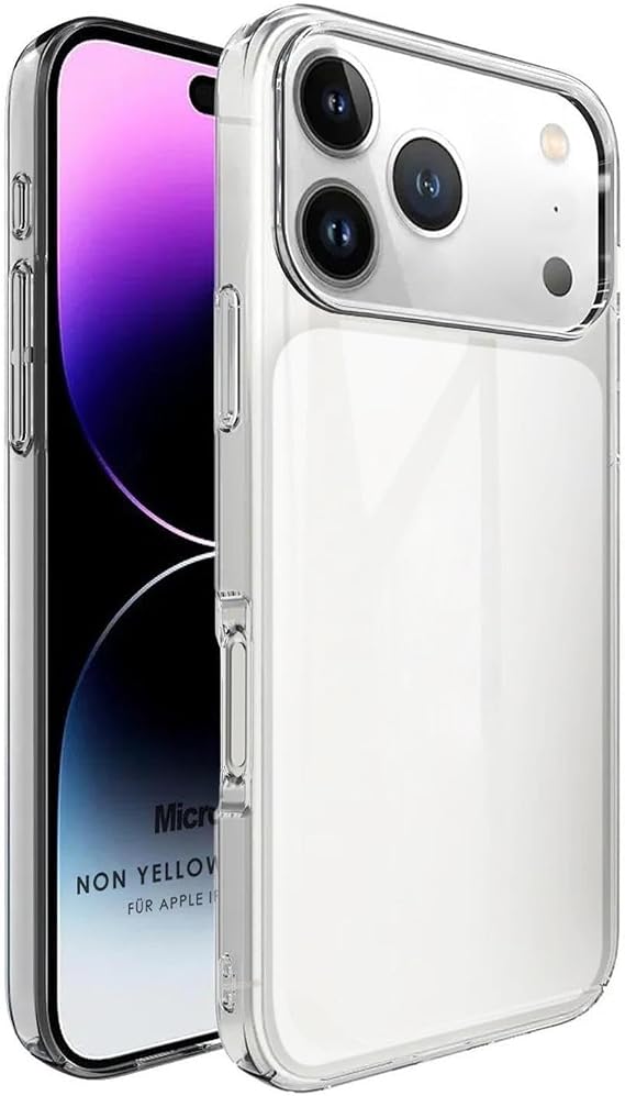 Microsonic Apple iPhone 18 Pro için Kılıf Non Yellowing Crystal Clear Sararma Önleyici Kristal Şeffaf [iPhone 18 Pro ile Uyumlu Kılıf - Şeffaf]