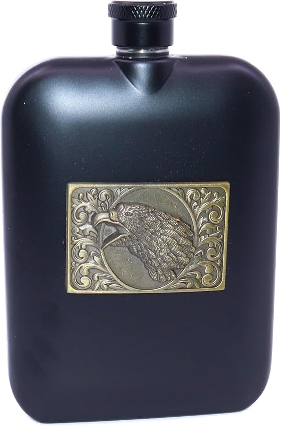Kartal Desenli Paslanmaz Çelik Cep Matarası 7 oz (200ml)