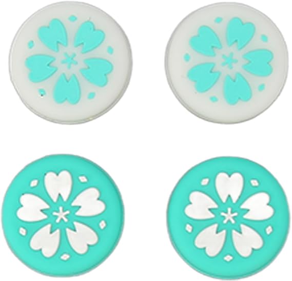 4PCS Thumb Grip Caps Compatible with Switch,OLED,Switch Lite, Soft Silicone JoyCon Joystick Grip Cute Stick Cover,Prevent Slip Replacement Joystick Caps (Blue)