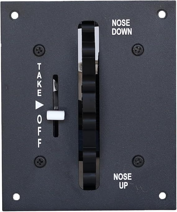 Meza Sim-Flight Simulator Trim Wheel Panel with Trim Position Indicator, Home Cockpit Mount, USB Plug and Play for MSFS 2020/2024, X-Plane and PC