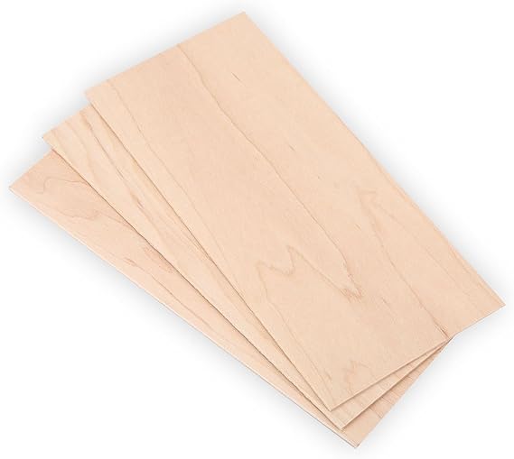 Premium Maple Guitar Head Veneer Plate Set for Luthiers DIY Guitar Head Replacement Parts - Sturdy Wood, Good for Folk and Classic Guitars, 3 Pieces