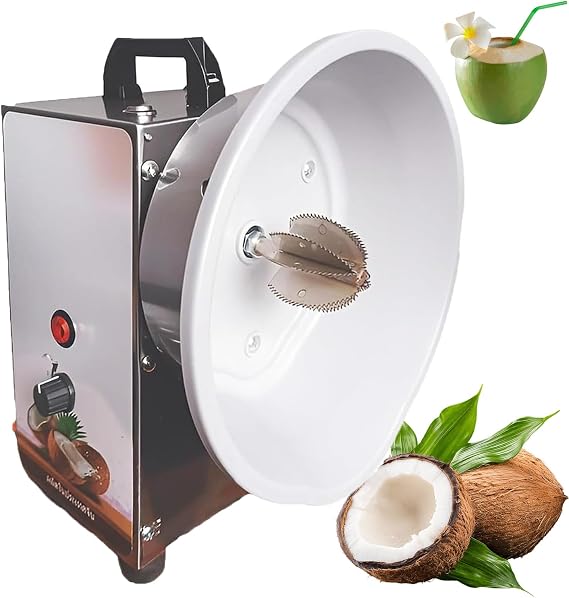 3-Speed Adjustable Vertical Coconut Scraper & Electric Grater, 150W with Blade Dust Cover, Anti-Slip Handle for Bakery, Dessert Shop, Home