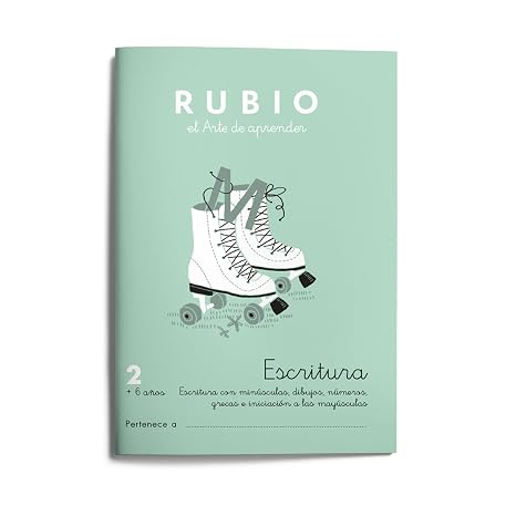 2 Escritura RUBIO | Minúsculas, números e iniciación a las mayúsculas |+6 años