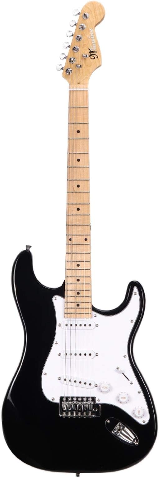Electrical Guitar,Multifunctional Professional Rock ST Electric Guitar Guitare Musical Instruments For Beginner Adult Black