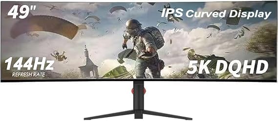 49 Inch Wide Dual QHD (5120 x 1440) IPS Surface Game Display 49 Inch Mountable HDR 400 Hidden Inside USB-C Interchangeable VESA100 100 mm Tilt Height Adjustment Possible G-Sync (144 Hz)