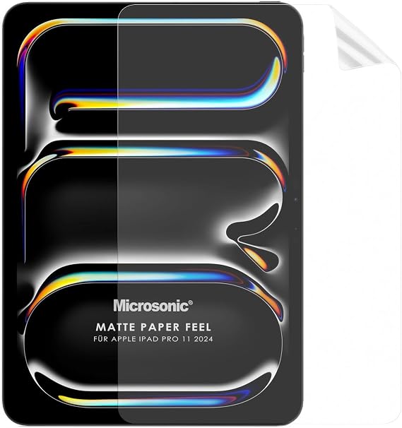 Microsonic Apple iPad Pro 11 2024 (A2836-A2837) Paper Feel Kağıt Dokulu Mat Ekran Koruyucu [iPad Pro 11 2024 ile Uyumlu Ekran Koruyucu - Şeffaf]