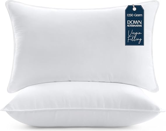 Utopia Bedding Bed Pillows 2 Pack, Hotel Pillows, UK King, White