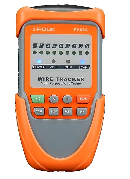 i-POOK PK65A/B/C/D/H/S/X Series Network wire tracker Tester Tone generator line finder probe cable tester PoE SCAN line finder cable tester network cable testers(PK65X)