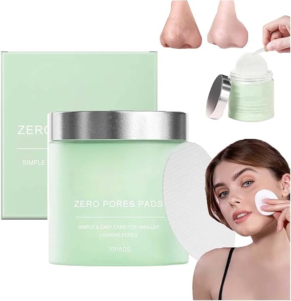 Zero Pore Pads,Deep Cleansing & Pore Minimizing,Korean Beauty Pore Pads,Dual-Textured Exfoliating Facial Pad to Smooths Skin Texture,Brightens,Visible Results in Just 1 Week (1pcs, One Size)