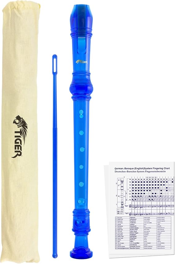 Tiger REC7-BL Soprano Recorder - Blue