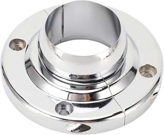 aqxreight 2" Steering Column Floor Mount Universal Fit for 350 Polished Metal Bracket Compatible with Ididit Flaming River Billet Specialties Pro Comp 2 Inch Aftermarket Columns