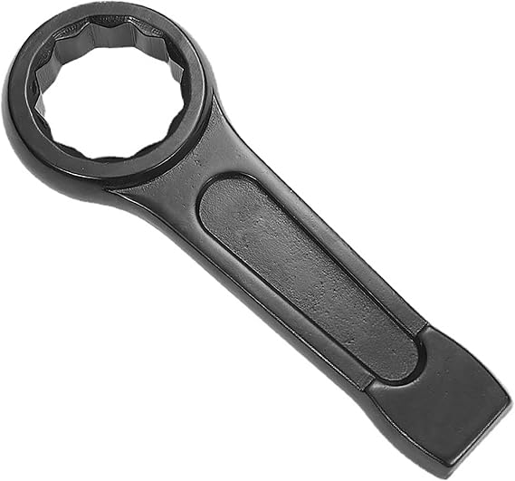 Slogging Ring Spanner 24-55mm Ring Spanner Metric Single Ring Flat Key Bump Key Pull Pipe Extension Tool Car Key (46mm)