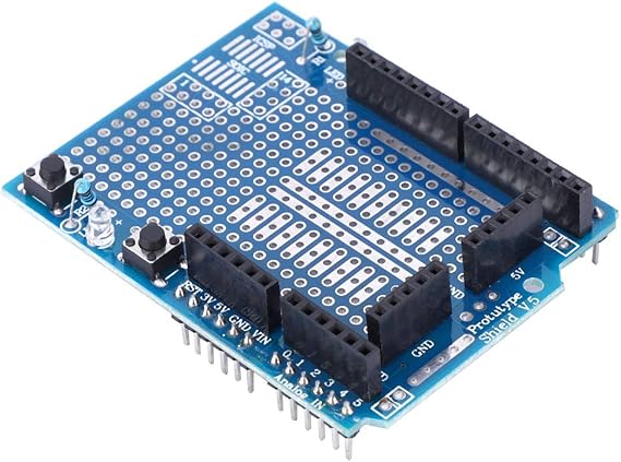 AMONIDA Prototype Expansion Board Efficiently Equipped with 2 LEDs 3 Pcs for R3 Prototyping - Fit for Arduino Fans