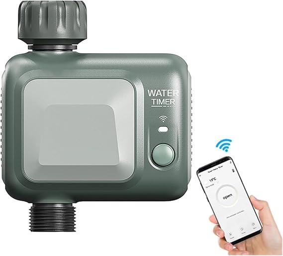 Delt Tek Çıkışlı Akıllı Bahçe Sulama Bilgisayarı, WiFi Hub'lı Otomatik Su Zamanlayıcısı, Çim ve Bahçe İçin IPX5 Su Geçirmez