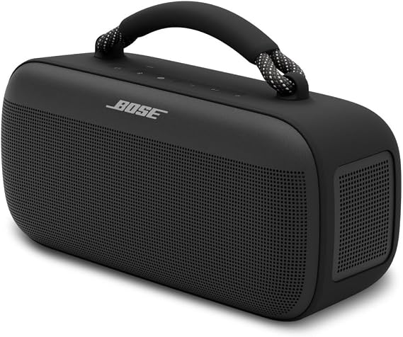 Bose SoundLink Max Bluetooth Hoparlör, Taşınabilir Kablosuz Hoparlör, IP67 Su Geçirmez, 20 Saate Kadar Pil Ömrü, USB-C ve 3,5 mm AUX Girişli, Siyah