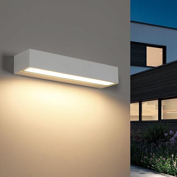 Riserva Outdoor Wall Lights 16W, IP65 White, 3000K Warm White [Energy Class E]