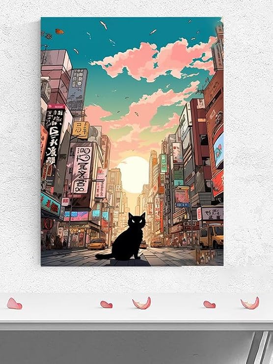 Postermanya (pster383) Tokyolu Kedi Manga Anime Poster - Afiş - Dekoratif Duvar Posteri 40 x 50