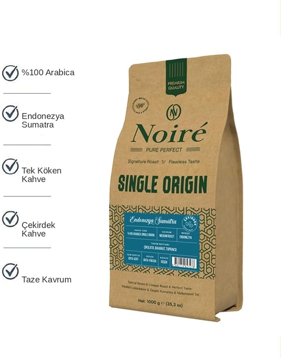 Endonezya Sumatra%100 Arabica Single Origin Çekirdek Kahve 1 kg