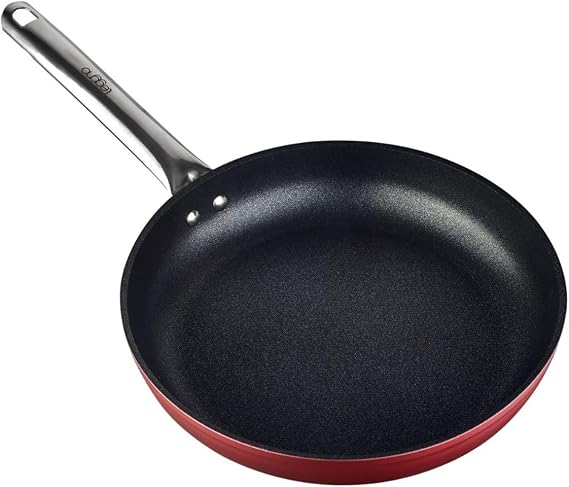 Master Daily Titanium 24Cm Tava, Çelik Sap Metalik Kırmızı
