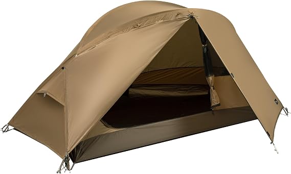 TOMOUNT Tent Backpacking Tent 1-2 Man Tent Waterproof Ultralight Nylon 1.5kg-2kg for Hiking Camping, Outdoor