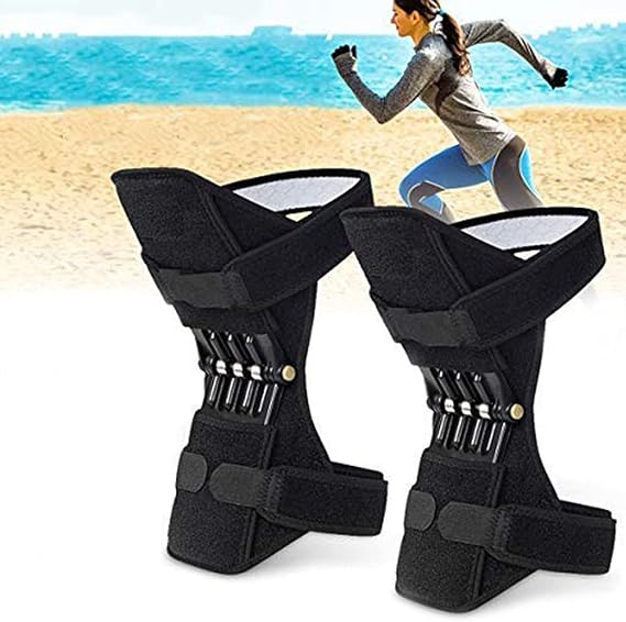 Rebound Spring Joint Support,knee support,Powerful Rebound Spring Force Knee Protection Booster,Breathable Joint Knee Support Brace For Men Sports,Squat,Training,One Size(1Pair),3spring