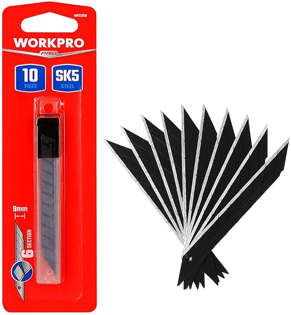WorkPro WP212018 9 mm 30 Derece Açılı 10’lu Maket Bıçağı Yedeği