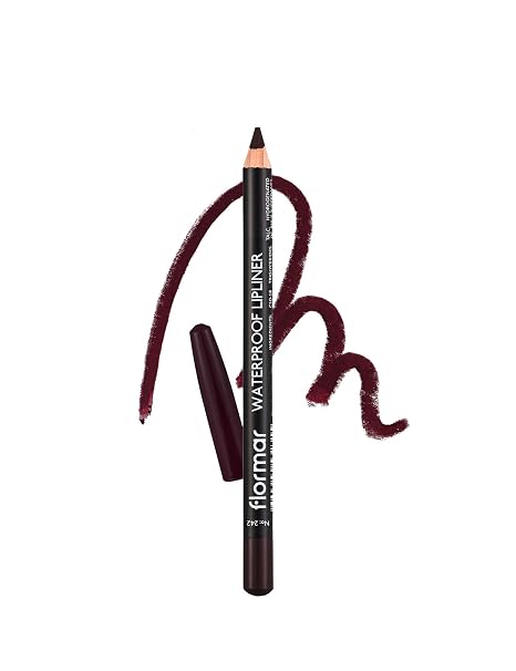 Flormar Waterproof Lip Liner 242 Deep Bordeaux - Long-Lasting Smudge-proof Lip Liner - Creamy Texture for Defined Lips - Suitable for All Skin Tones - Lip Pencil Natural Tone