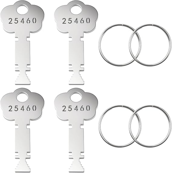 25460 Fire Alarm Box Key Fits for Gamewell Fire Alarm Box,Firefighting Keys,Suitable for Firefighting and Rescue,Silver (4 Pack)
