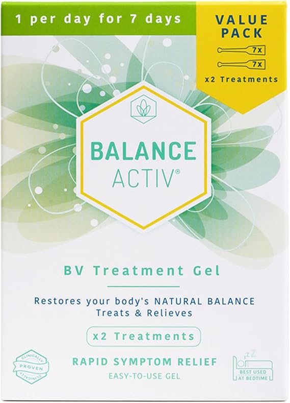 Balance Activ BV Gel, Bacterial Vaginosis Treatment for Women, Rapidly Relieve Symptoms of Unpleasant Odour, Discomfort &amp; Discharge, 14 Applicators for 2 Treatments