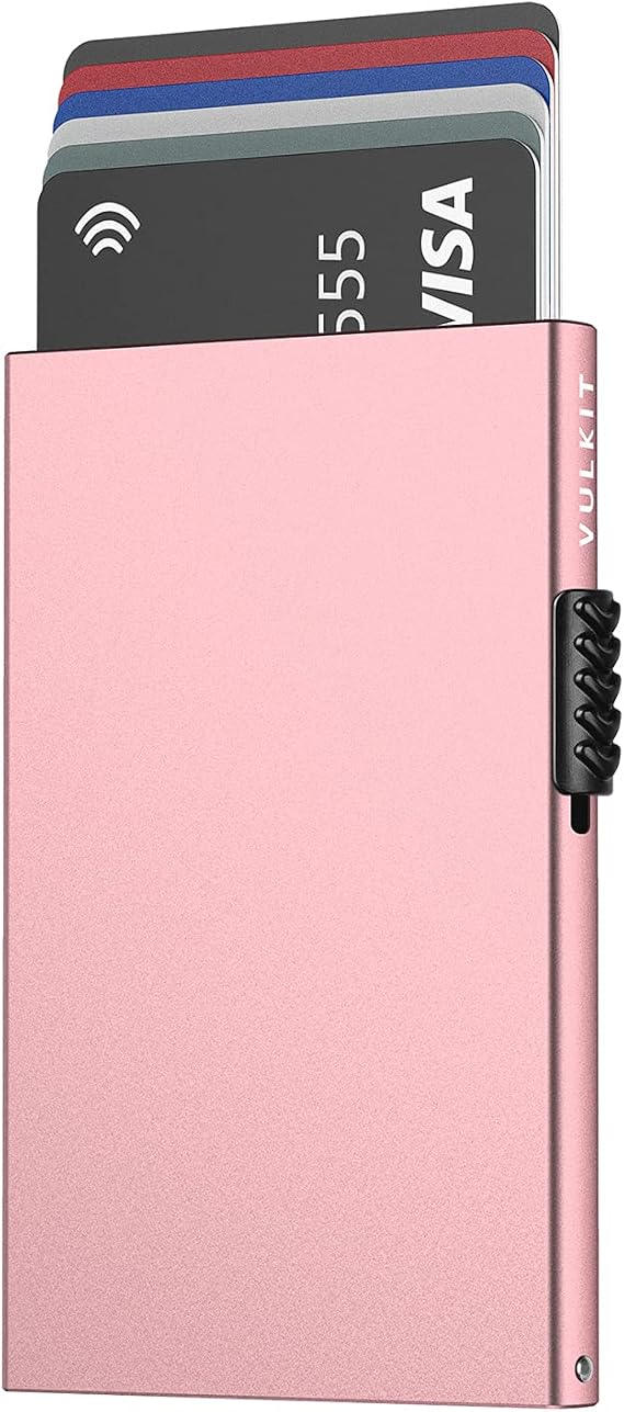 VULKIT Card Wallet for Men Credit Card Holder RFID Blocking Pop Up Card Holder Women Minimalist Wallet Slim RFID Wallet