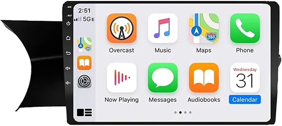 Carplay Screen for Mercedes-Benz C-Class 3 W204 C204 S204 2011-2015 with Bluetooth, Fm, Aux, Map Navigation, Voice Assistant Siri/Aux/Airplay/Fm/Radio Car Audio Receivers, 4 Core 1G+16G