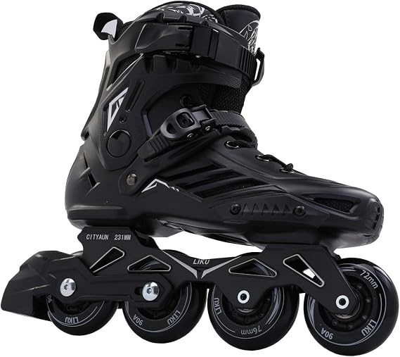 ROSELLE Fitness Professional Inline Roller Skates for Women Men Adult Youth Black Men 7, Women 8